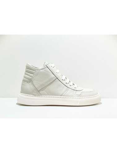 A65 – Sneaker Alta in Pelle di Vitello (Kalf), col. Off-White