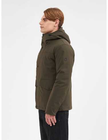 Technical Down Jacket XU5106 – Piumino in Tessuto Tecnico a 3 Strati, col. Carbon (grigio/nero)