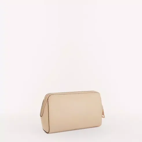 Furla Camelia Beauty Case M – Beauty Case in Pelle Stampata con Finitura Grana