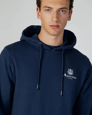 Aquascutum of London Active Small Logo Hoodie Fleece