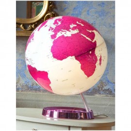 LIGHT & COLOUR  Mappamondo luminoso col. Hot Pink