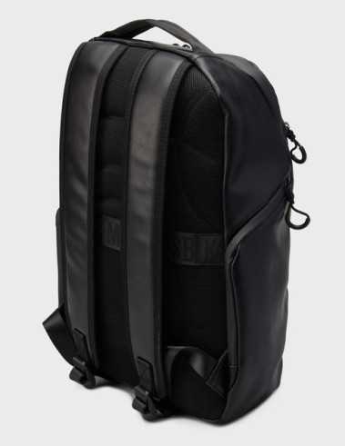 Urban Logo – Backpack in Nylon and Synthetic Leather, Black