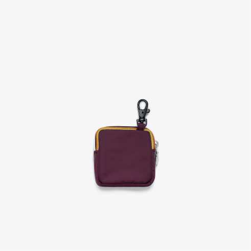 K-Way Emee Violet Mauve Wine custodia impermeabile cuffie con moschettone