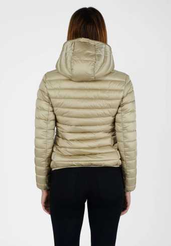Giubbotto con cappuccio / Piumino donna Col. Wood Beige / SAVE THE DUCK