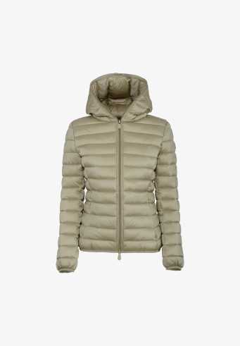 Giubbotto con cappuccio / Piumino donna Col. Wood Beige / SAVE THE DUCK