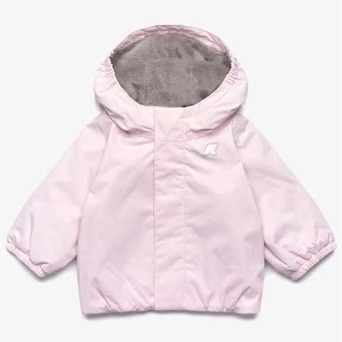 Giacca E. Jack Twill Soft Beaver / Giacche Bambino Unisex Corte Col. Pink Sallow - Grey Warm / K-WAY